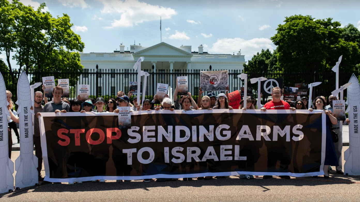 Concentración en Washington pidiendo que dejen de enviarse armas a Israel