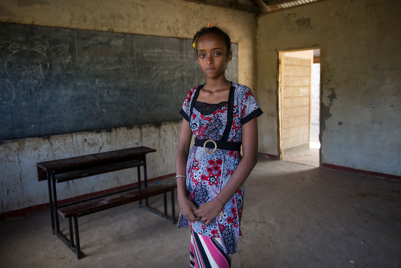 Mary, 13 años, de Awassa (Etiopía), vive en el campo de refugiados de Kakuma al norte de Kenia, 19 agosto de 2016. 